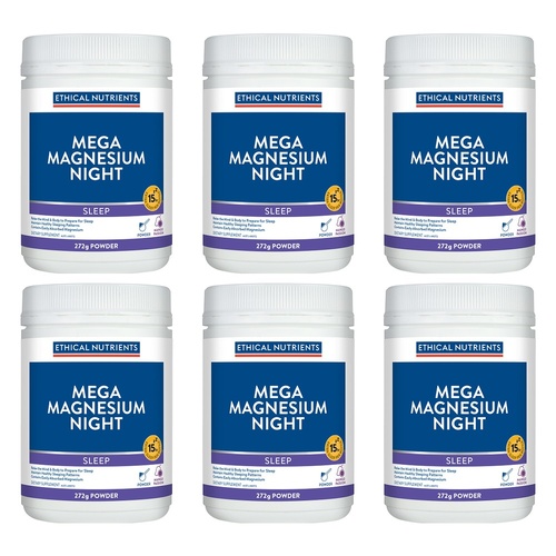 Ethical Nutrients Mega Magnesium Night 272g Pack of 6