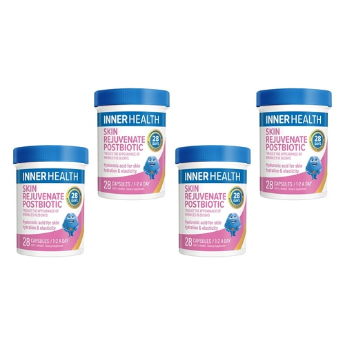 Inner Health Skin Rejuvenate Postbiotic 28 Capsules Pack of 4