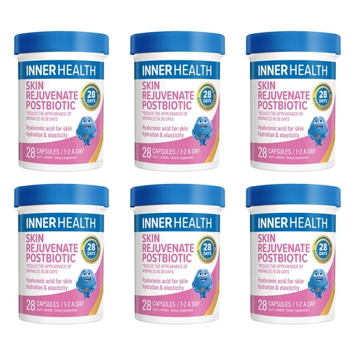 Inner Health Skin Rejuvenate Postbiotic 28 Capsules Pack of 6
