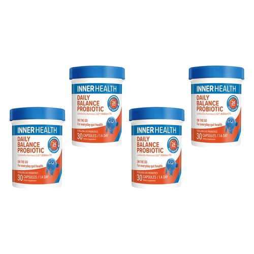 Inner Health Daily Balance Probiotic 30 Capsules Pack of 4