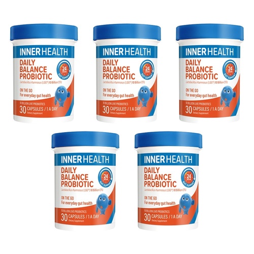 Inner Health Daily Balance Probiotic 30 Capsules Pack of 5