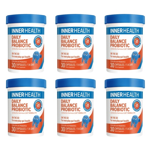 Inner Health Daily Balance Probiotic 30 Capsules Pack of 6