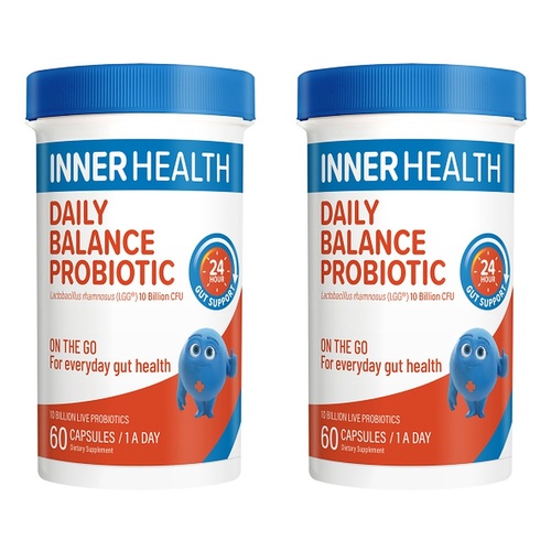Inner Health Daily Balance Probiotic 60 Capsules Pack of 2