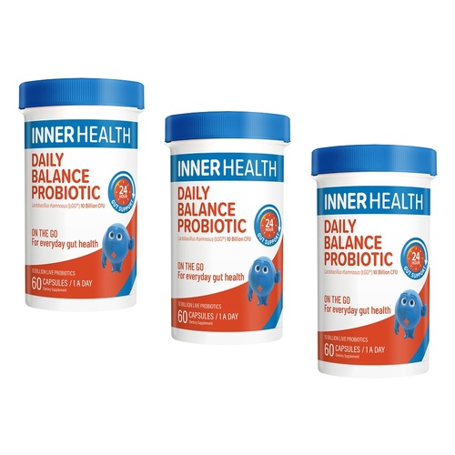 Inner Health Daily Balance Probiotic 60 Capsules Pack of 3