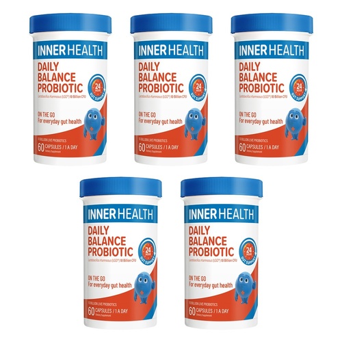 Inner Health Daily Balance Probiotic 60 Capsules Pack of 5