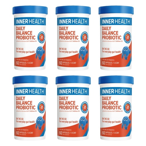 Inner Health Daily Balance Probiotic 60 Capsules Pack of 6