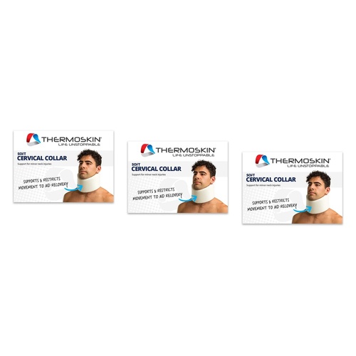 Thermoskin Soft Cervical Collar One Size Pack of 3
