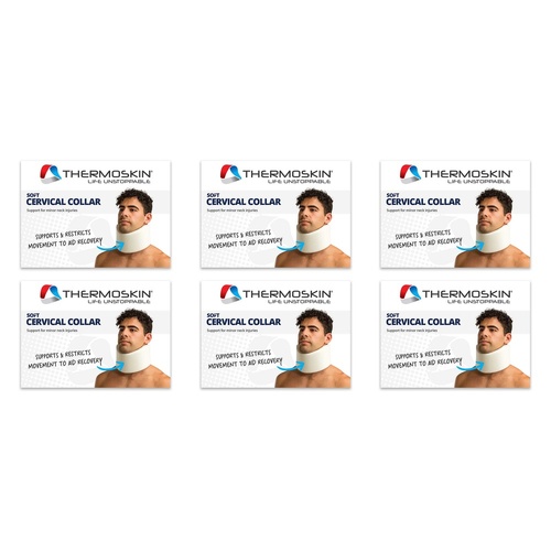 Thermoskin Soft Cervical Collar One Size Pack of 6