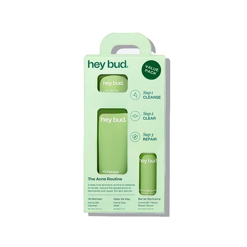 Hey Bud The Acne Routine Trial Kit 3 Piece Set