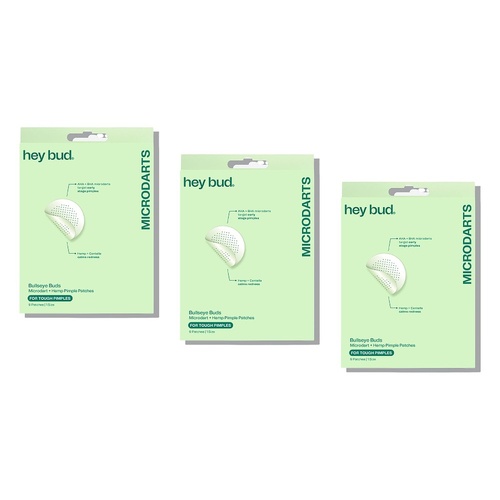 Hey Bud Microdart + Hemp Pimple Patches 9 Patches x 6 Bundle of 3