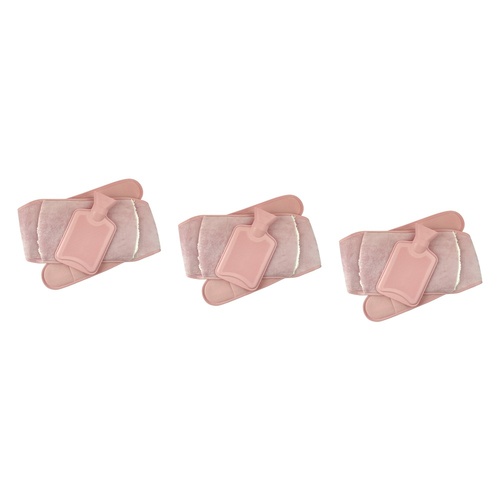 Body Warmers Luxe Body Wrap Hot Water Bottle & Cover Pink/Grey 2 Bundle of 3