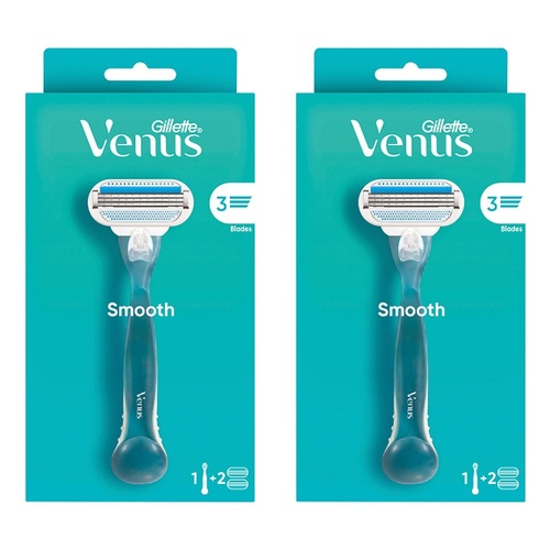 Gillette Venus Smooth Razor 2 Pack Bundle of 2