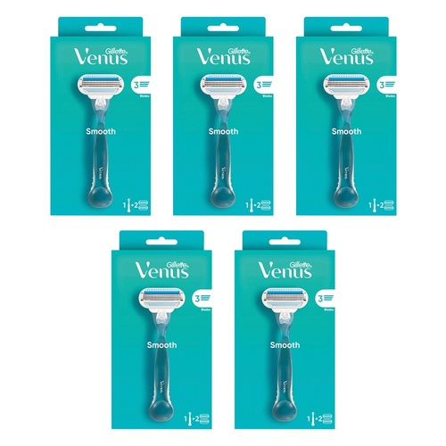 Gillette Venus Smooth Razor 2 Pack Bundle of 5