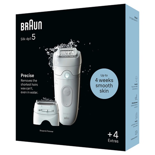 Braun Silk-épil 5 Epilator with 4 Extras, Grey