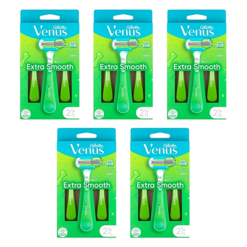 Gillette Venus Extra Smooth Sensitive Disposable Razor 2 Pack Bundle of 5