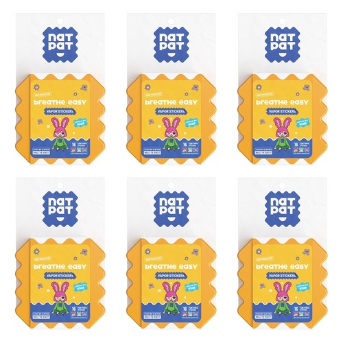 Natural Patch Co. NatPat Kids Breath Easy 16 Pack Bundle of 6