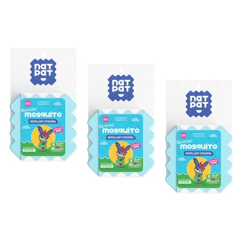 Natural Patch Co. NatPat Kids Mosquito Repellent Stickers Pack of 3