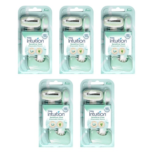 Schick Intuition Sensitive Care Disposable Razor 2 Pack Bundle of 5