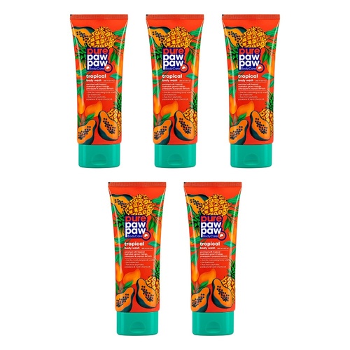 Pure Paw Paw Body Care Tropical Wash 200ml Pack of 5