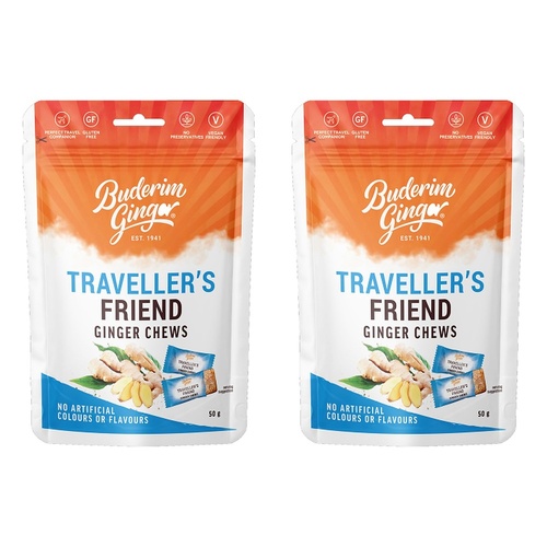 Buderim Ginger Traveller's Friend 50g Pack of 2