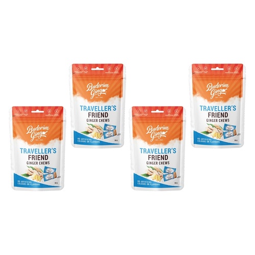 Buderim Ginger Traveller's Friend 50g Pack of 4