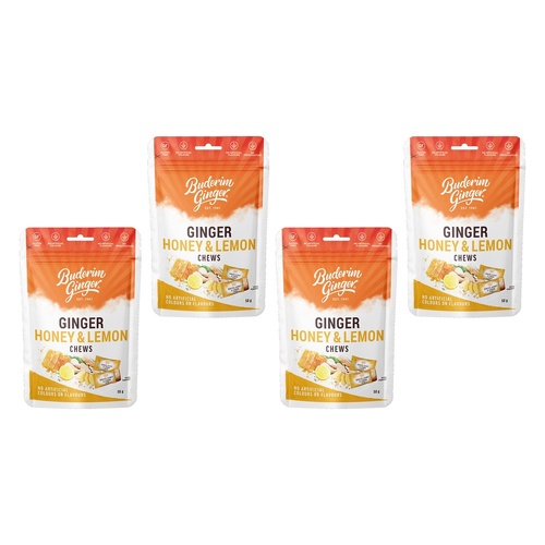 Buderim Ginger Honey Lemon 50g Pack of 4