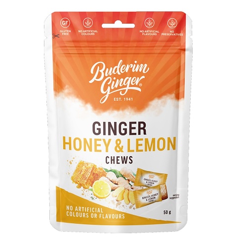 Buderim Ginger Honey Lemon 50g