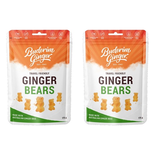 Buderim Ginger Bears 175g Pack of 2