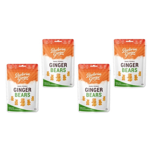 Buderim Ginger Bears 175g Pack of 4