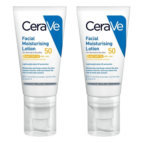 CeraVe Facial Moisturising Lotion SPF50 52mL Pack of 2