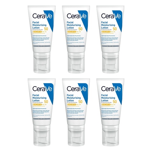 CeraVe Facial Moisturising Lotion SPF50 52mL Pack of 6