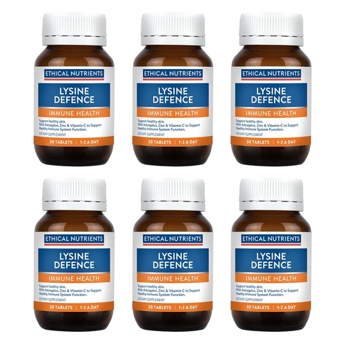 Ethical Nutrients Lysine Defence 30 Tablets Pack of 6
