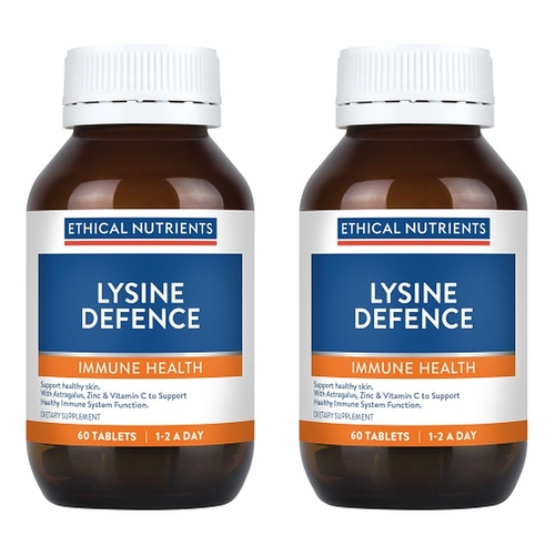 Ethical Nutrients Lysine Defence 60 Tablets Pack of 2