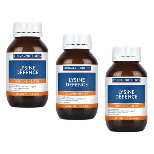 Ethical Nutrients Lysine Defence 60 Tablets Pack of 3