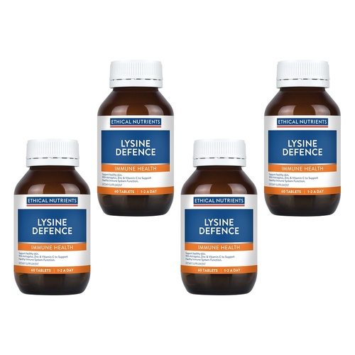 Ethical Nutrients Lysine Defence 60 Tablets Pack of 4