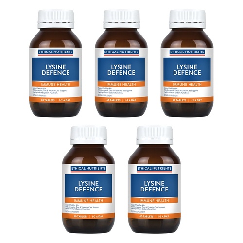 Ethical Nutrients Lysine Defence 60 Tablets Pack of 5