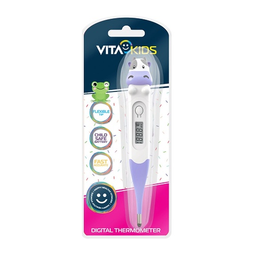 Medinox VitaKids Digital Flexi-Tip Thermometer Purple Cow
