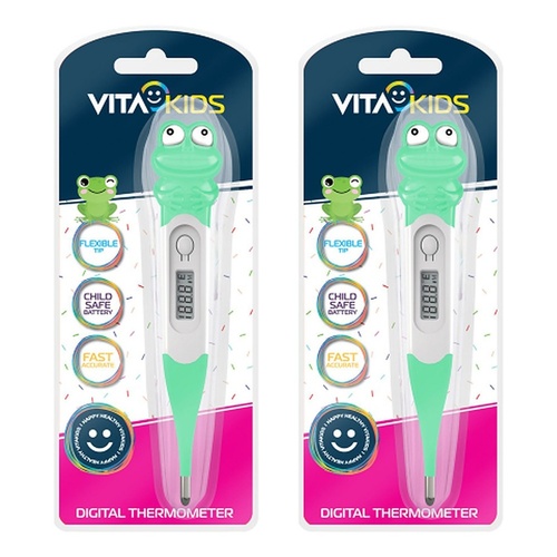 Medinox VitaKids Digital Flexi-Tip Thermometer Green Frog Pack of 2