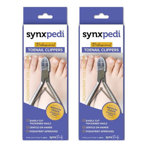 Synxpedi Medical Grade Toenail Clippers Pack of 2
