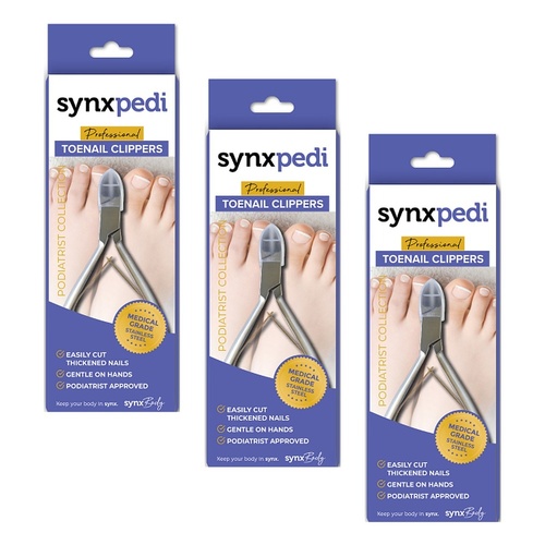 Synxpedi Medical Grade Toenail Clippers Pack of 3