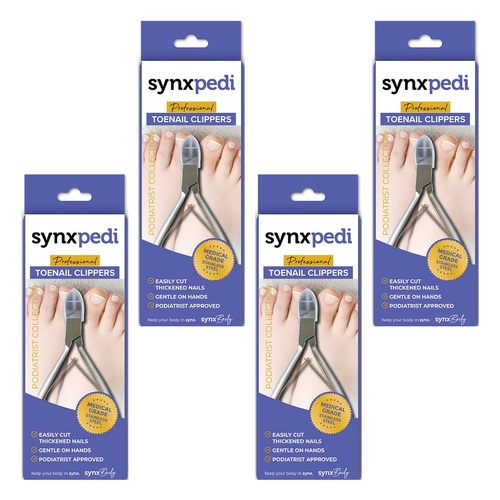 Synxpedi Medical Grade Toenail Clippers Pack of 4