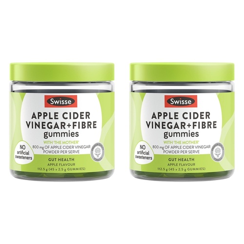 Swisse Apple Cider Vinegar + Fibre 45 Gummies Pack of 2