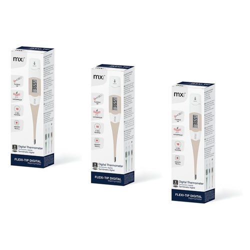 Medinox Thermometer Digital Flexi-Tip Sand Pack of 3