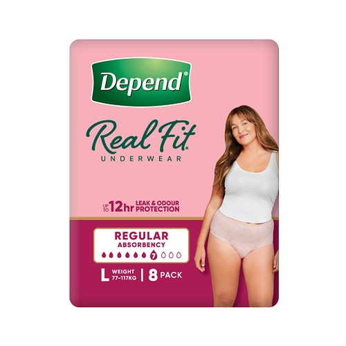 Depend Realfit Underwear for Women Large 8 Pack x 4
