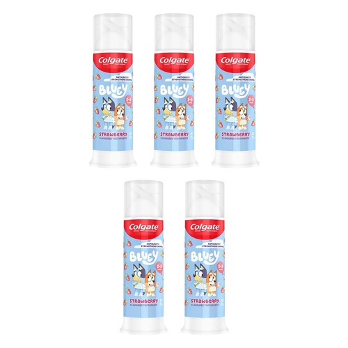 Colgate Kids Bluey Strawberry Toothpaste Pump 85g Pack of 5