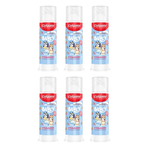 Colgate Kids Bluey Strawberry Toothpaste Pump 85g Pack of 6