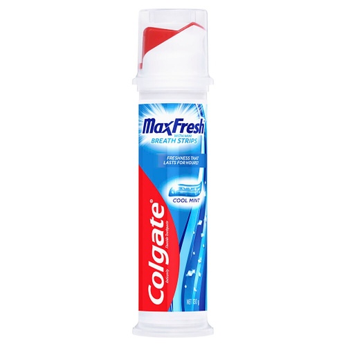 Colgate MaxFresh Cool Mint Toothpaste with Mini Breath Strips 130g