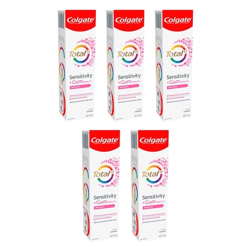 Colgate Total12 Sensitivity and Gum Health Original Toothpaste 115g Pack of 5