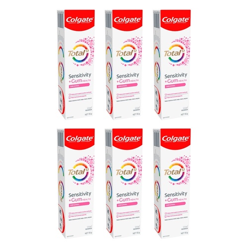Colgate Total12 Sensitivity and Gum Health Original Toothpaste 115g Pack of 6