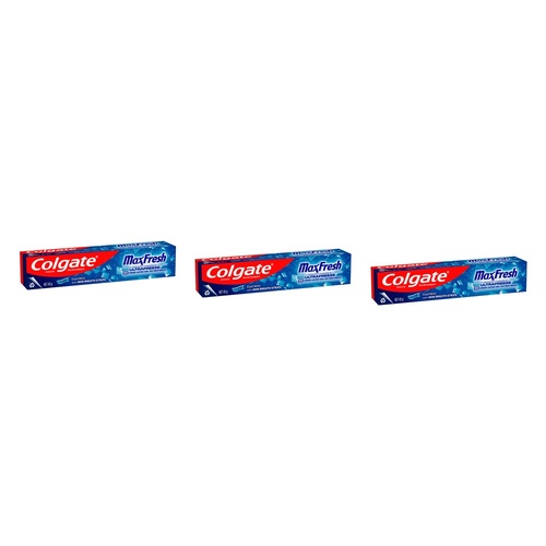 Colgate Max Fresh Cool Mint Toothpaste with Mini Breath Strips 40g Pack of 3